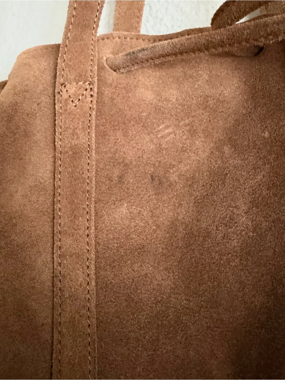 Street Level Large Suede Tote Bag Tan Brown